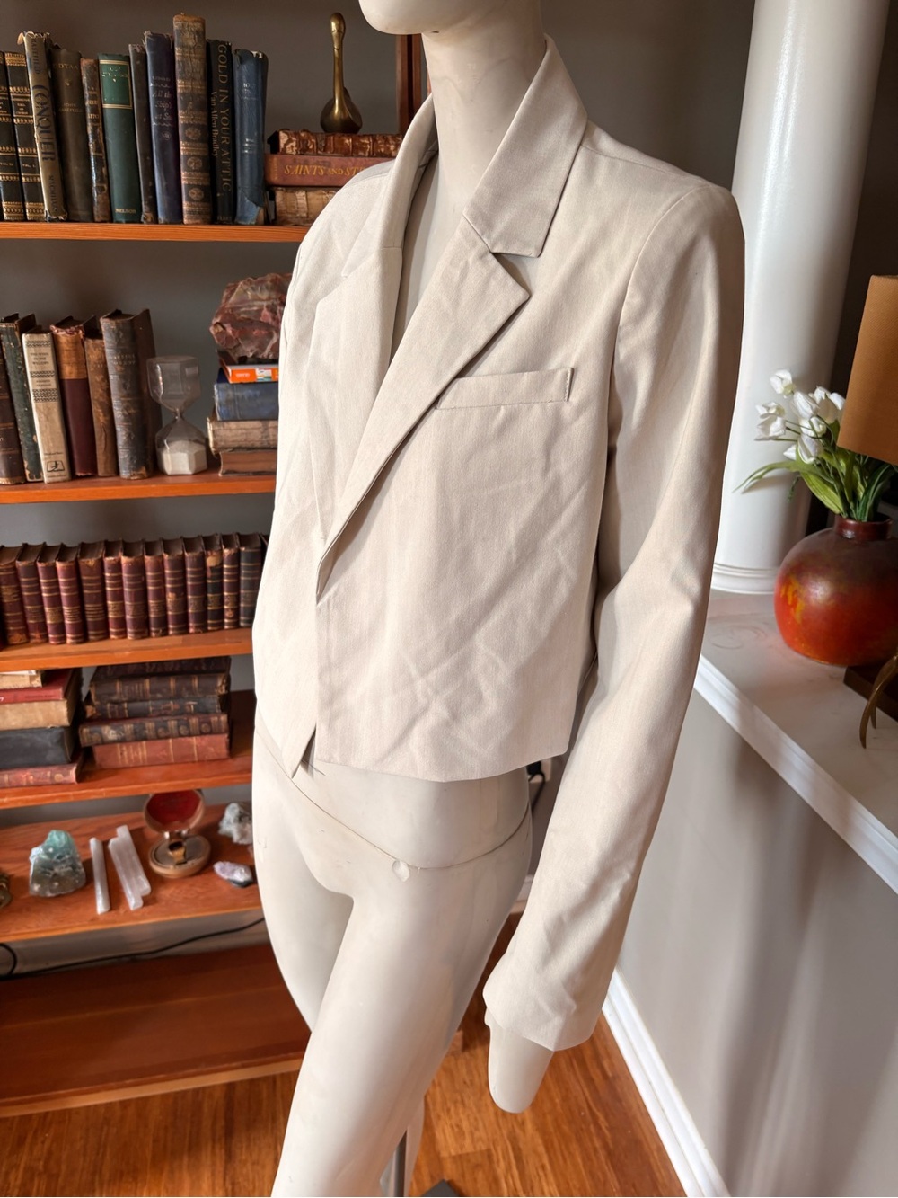 Rachel Zoe Light Cream Cropped Blazer